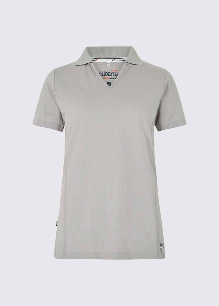 Seville Women's V-neck Polo - Platinum