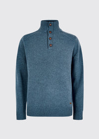 Shields Men’s button neck knit - Indigo