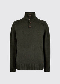 Shields Men’s button neck knit - Olive