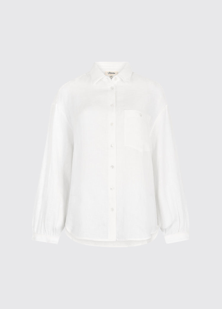 Silvergrass Women’s Relaxed Linen Shirt - White
