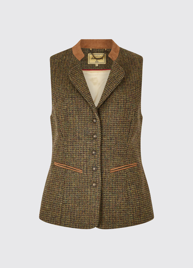 Spindle Tweed Waistcoat - Heath
