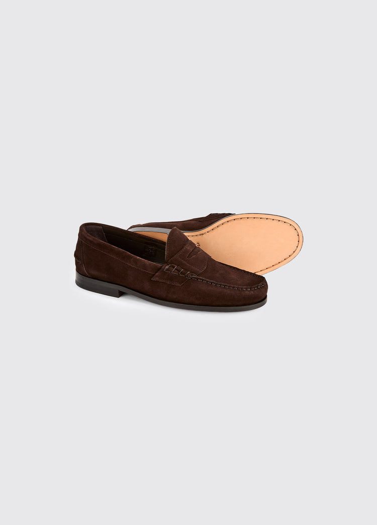 Stanford Men’s Suede Penny Loafer - Cigar