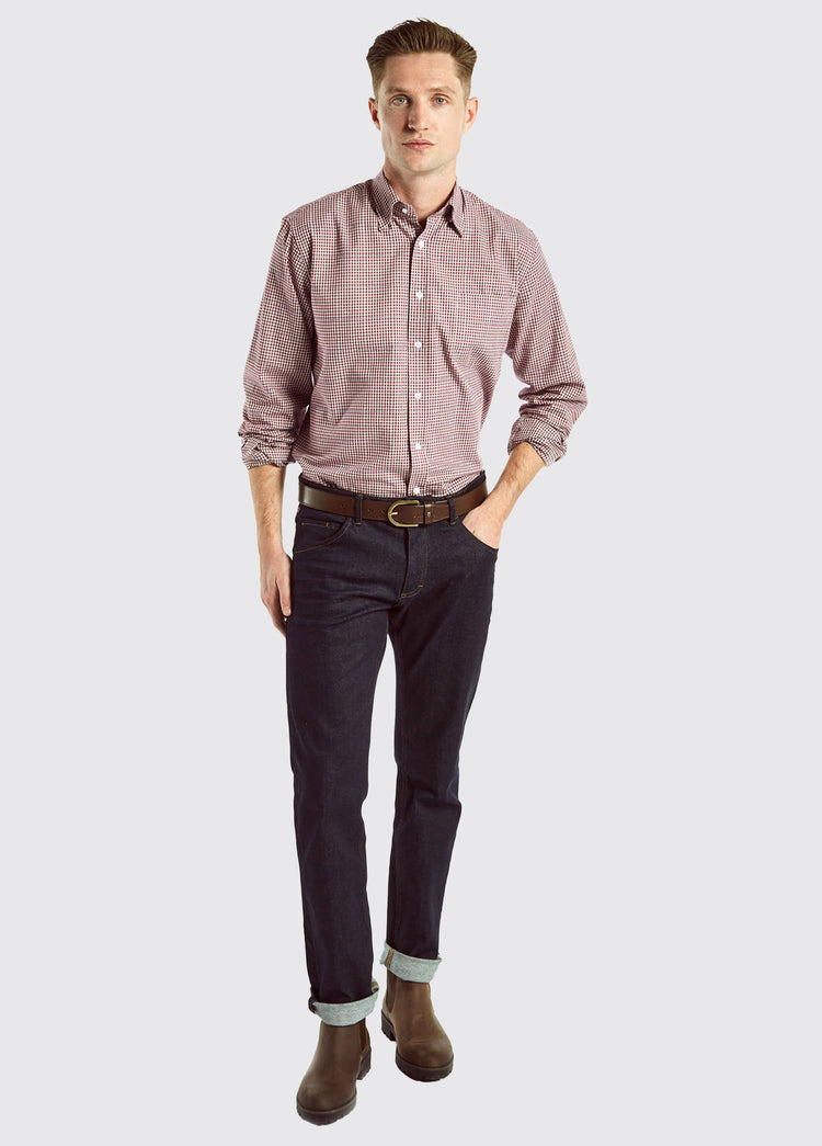 Whitegate Mens Button Down Shirt - Merlot