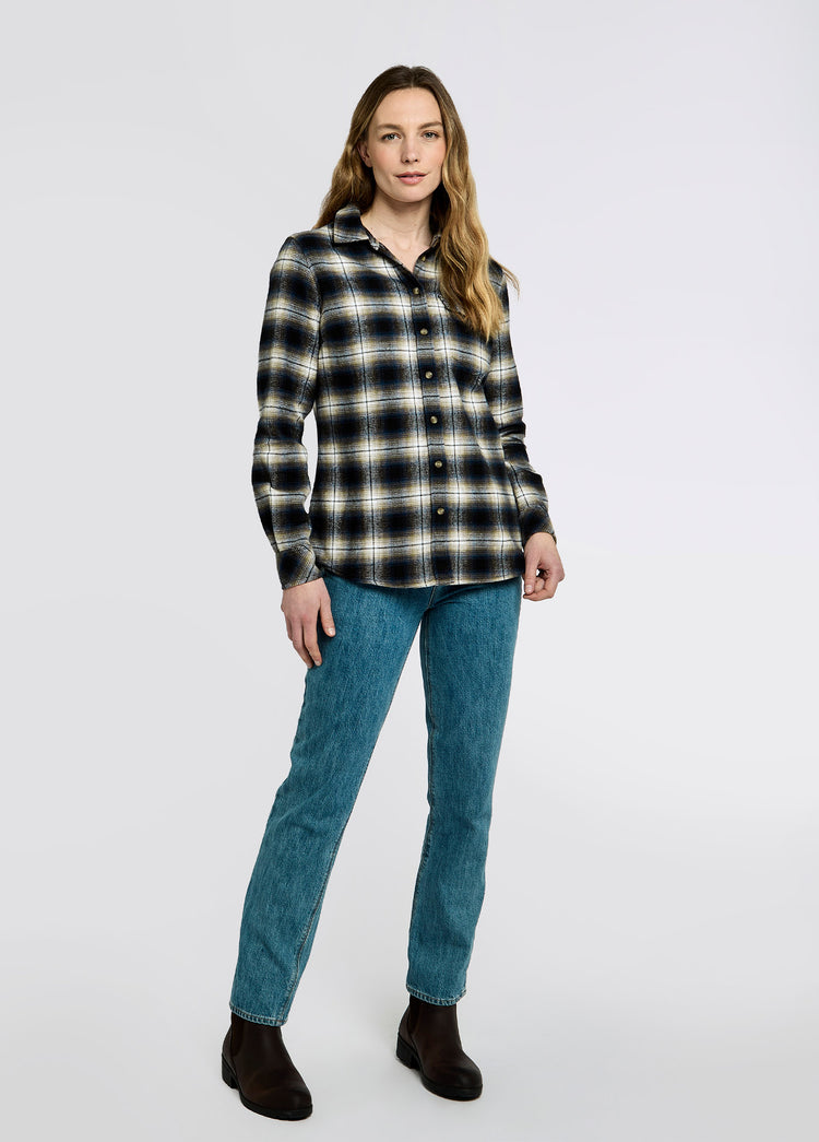 Wildprivet Women’s hunting check shirt - Navy