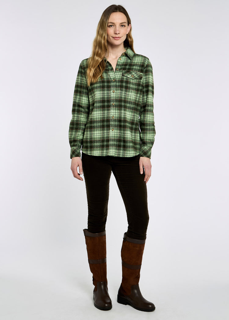 Wildprivet Women’s hunting check shirt - Olive