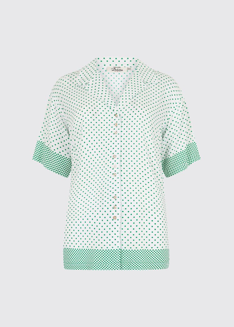 Wisteria Ladies Short Sleeved Shirt - Kelly Green
