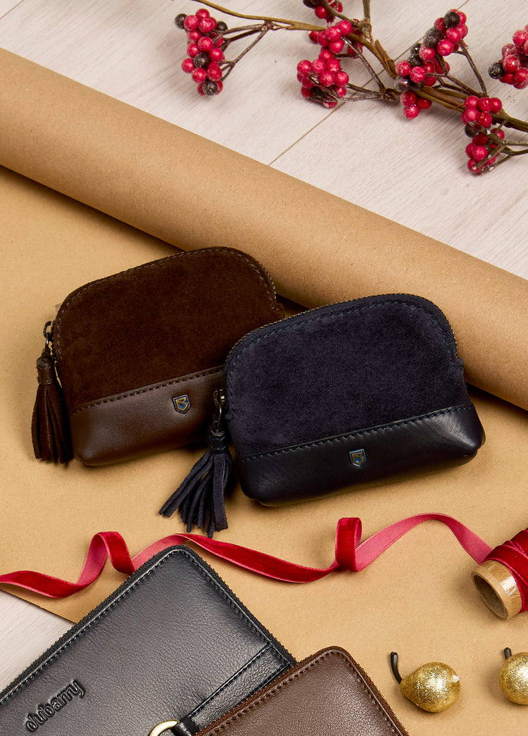 Richmond Ladies Suede Purse - French Navy